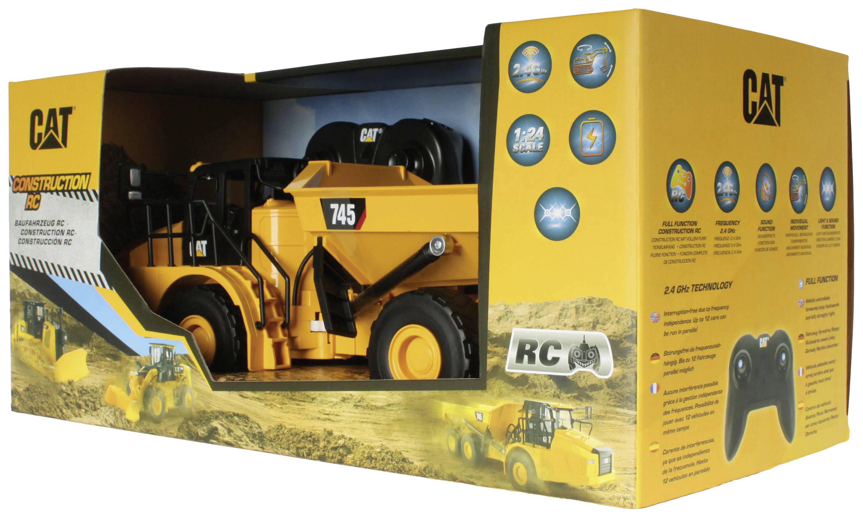 Carrera RC CAT 745 Articulated Truck 1:24 RC Einsteiger Funktionsmodell Baufahrzeug