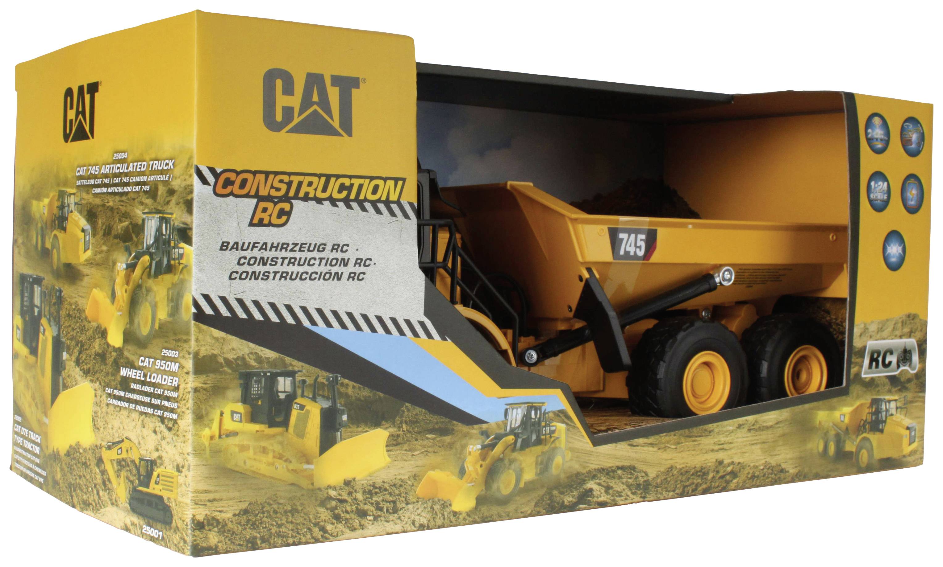 Carrera RC CAT 745 Articulated Truck 1:24 RC Einsteiger Funktionsmodell Baufahrzeug