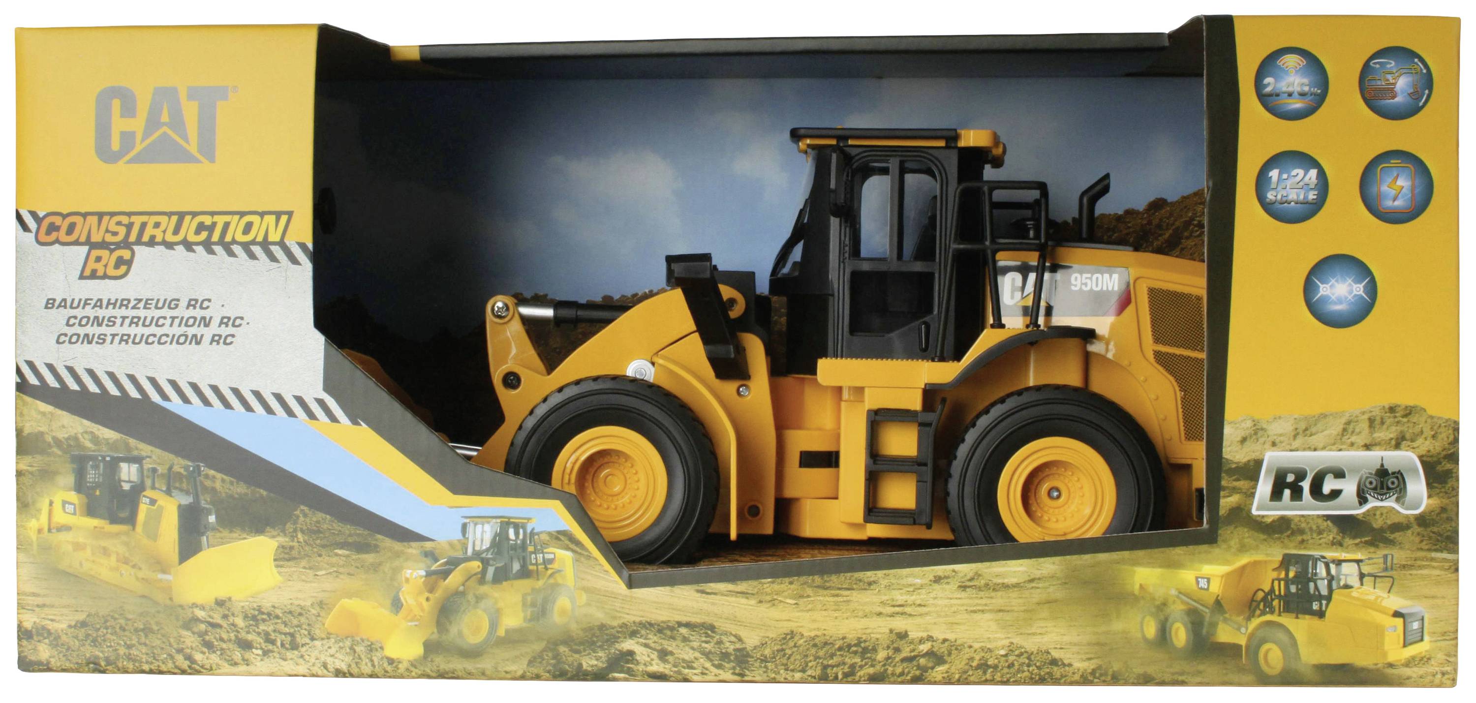 Carrera RC CAT 950M Wheel Loader 1:24 RC Einsteiger Funktionsmodell Baufahrzeug