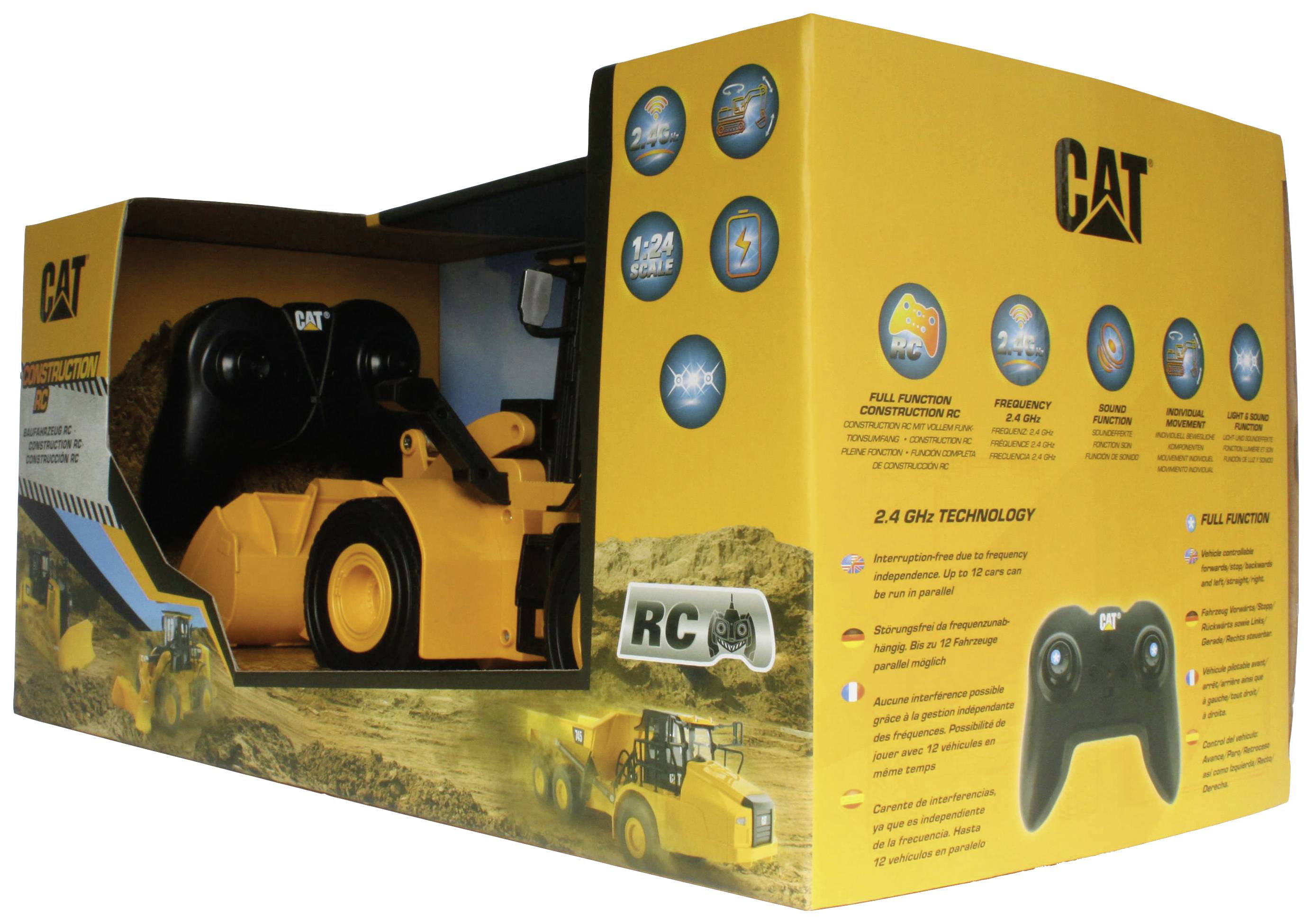 Carrera RC CAT 950M Wheel Loader 1:24 RC Einsteiger Funktionsmodell Baufahrzeug