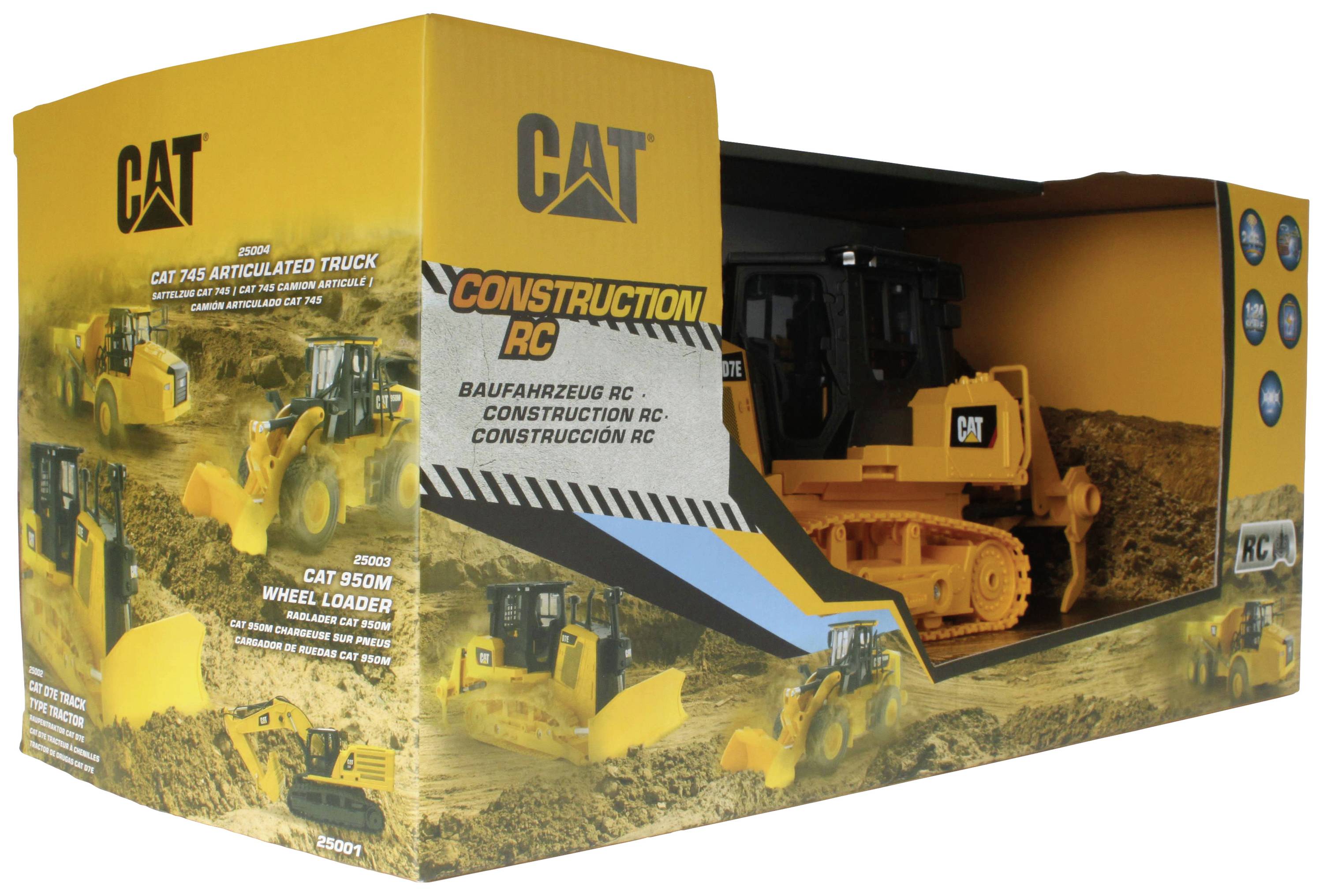 Carrera RC CAT D7E Track Type Tractor 1:24 RC Einsteiger Funktionsmodell Baufahrzeug