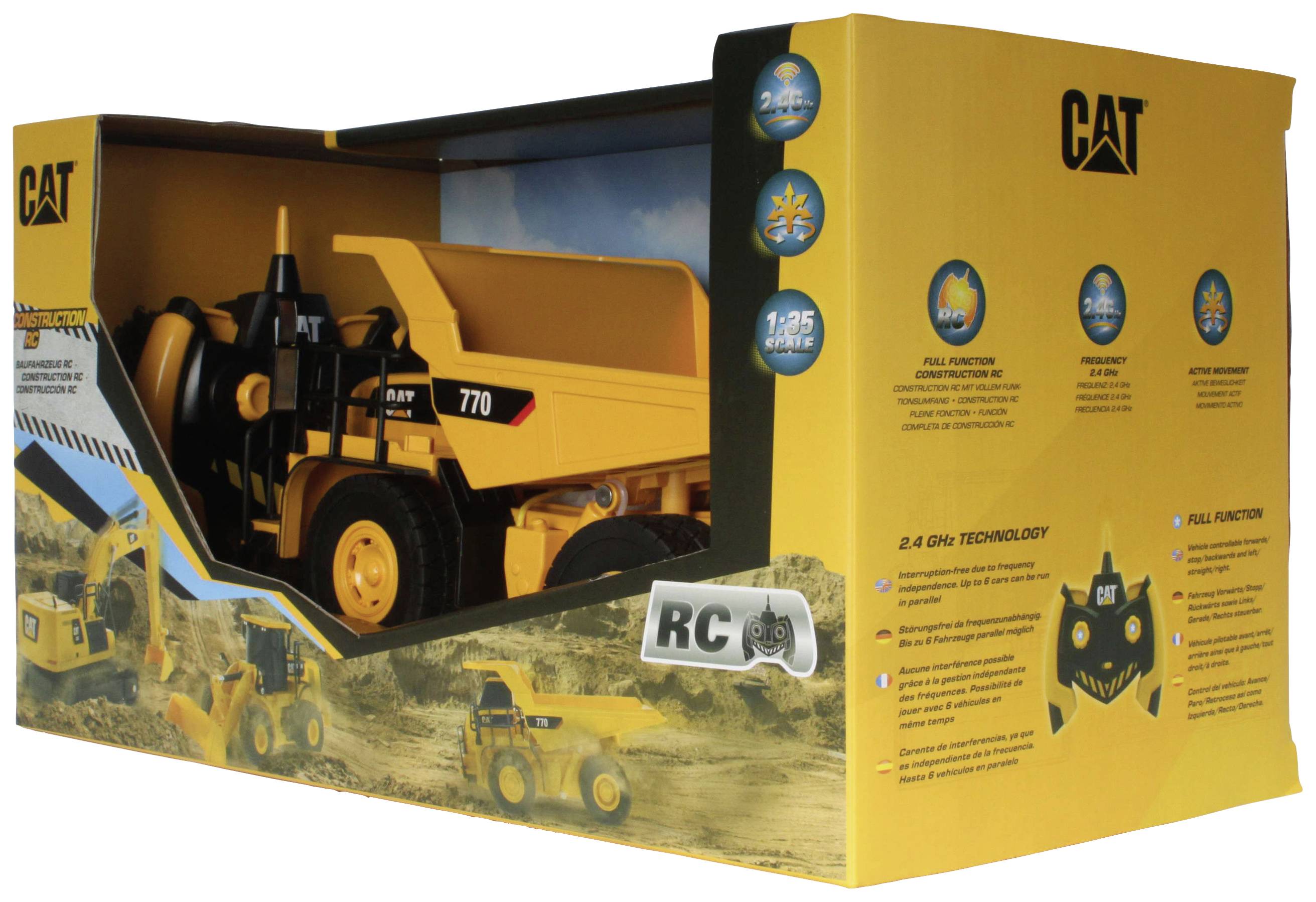 Carrera RC CAT 770 Mining Truck 1:35 RC Einsteiger Funktionsmodell Baufahrzeug