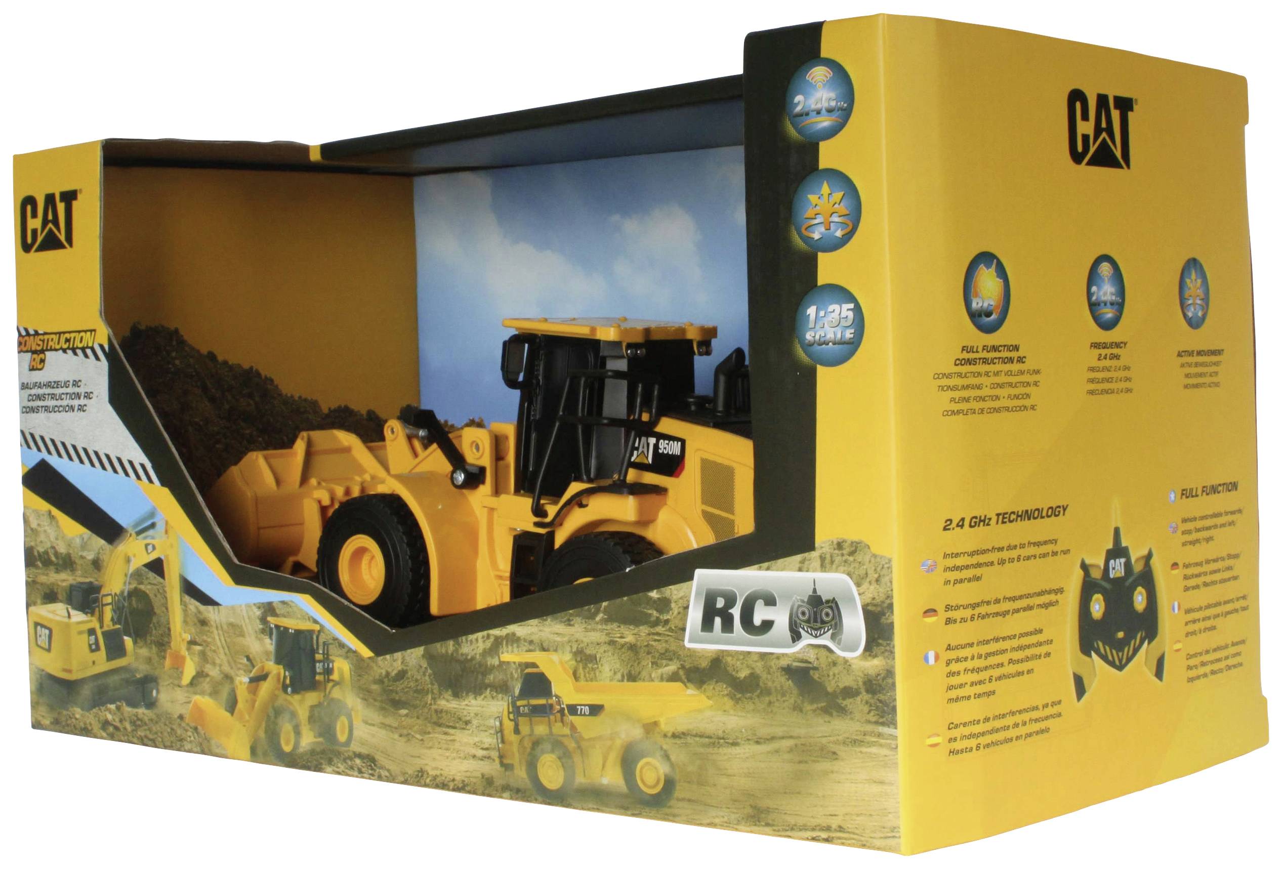 Carrera RC CAT 950M Wheel Loader 1:35 RC Einsteiger Funktionsmodell Baufahrzeug