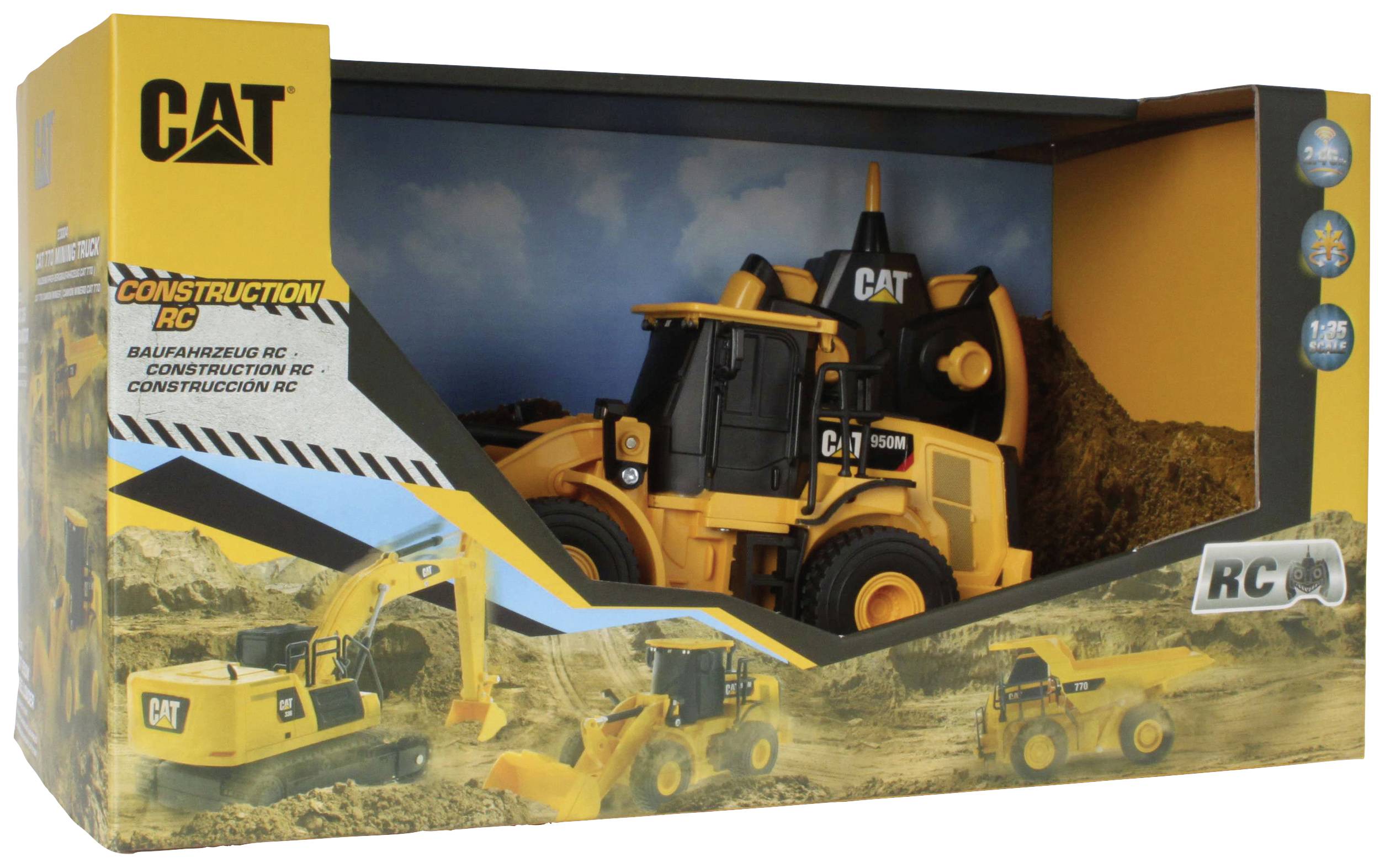 Carrera RC CAT 950M Wheel Loader 1:35 RC Einsteiger Funktionsmodell Baufahrzeug