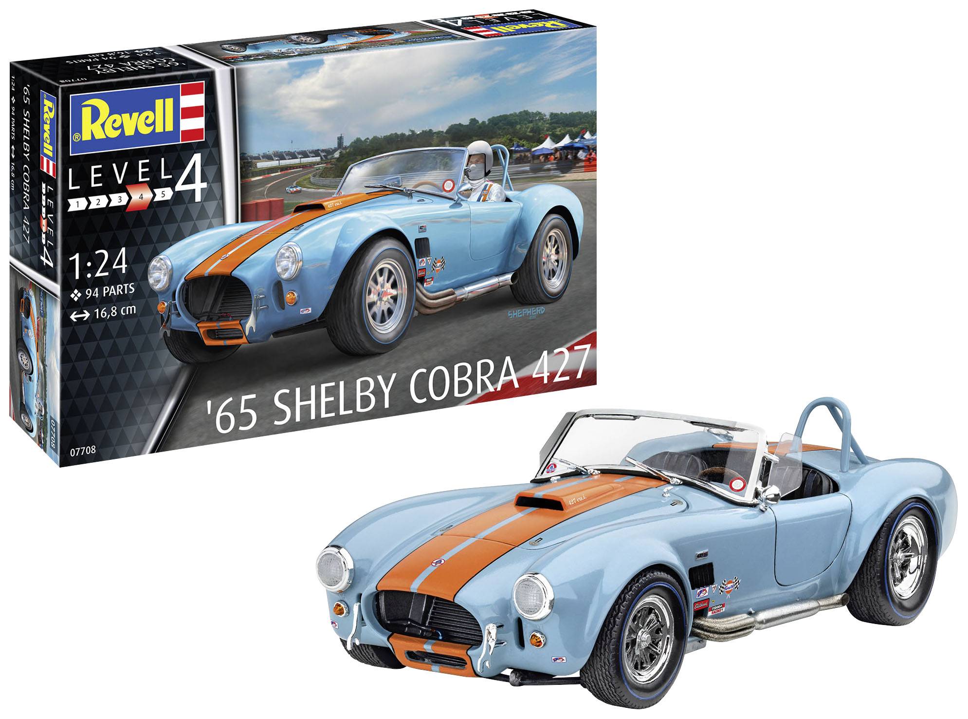 Revell 07708 65 Shelby Cobra 427 Automodell Bausatz 1:24