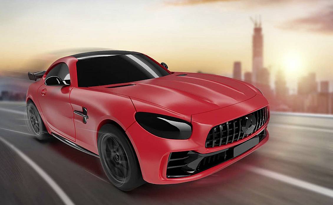 Revell 23154 Build 'n Race Mercedes-AMG GT R, rot Automodell Bausatz 1:43
