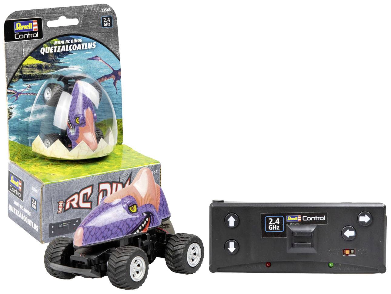 Revell Control 23565 RC Mini Dino Quetzalcoatlus RC Modellauto Elektro Buggy inkl. Akku und Ladekabel