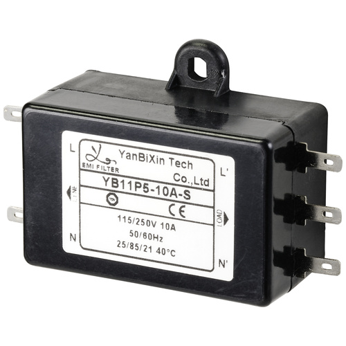 TRU COMPONENTS TC-10471952 Netzfilter 250 V/AC 10 A 0.3 mH (L x B x H) 68 x 50 x 25 mm 1 St.