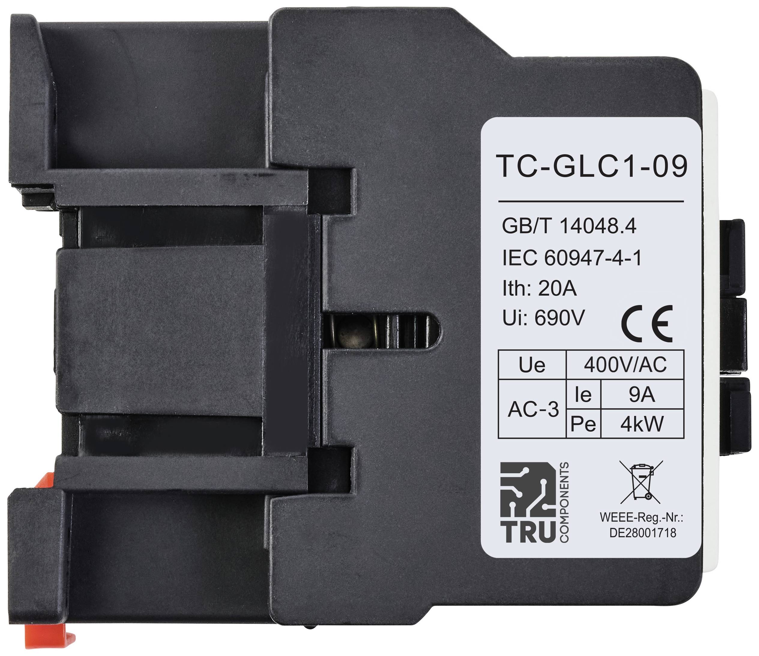 TRU COMPONENTS TC-GLC1-09 230V Schütz 3 Schließer 4kW 230 V/AC 9A 1St.