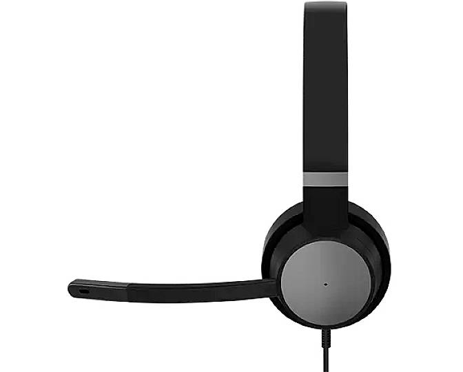 Lenovo Go On Ear Headset kabelgebunden Stereo Schwarz Mikrofon-Rauschunterdrückung Lautstärkeregelung, Mikrofon-Stummschaltung Computer