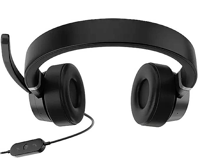 Lenovo Go On Ear Headset kabelgebunden Stereo Schwarz Mikrofon-Rauschunterdrückung Lautstärkeregelung, Mikrofon-Stummschaltung Computer