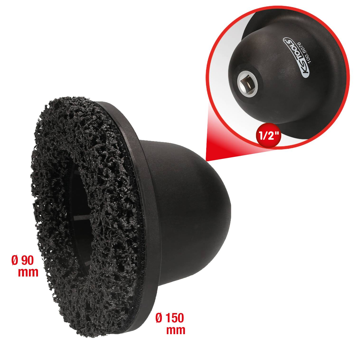 KS Tools 100.5075 Radnabenschleifer-Satz Ø 150 mm, Innen-Ø 90 mm, 2-tlg