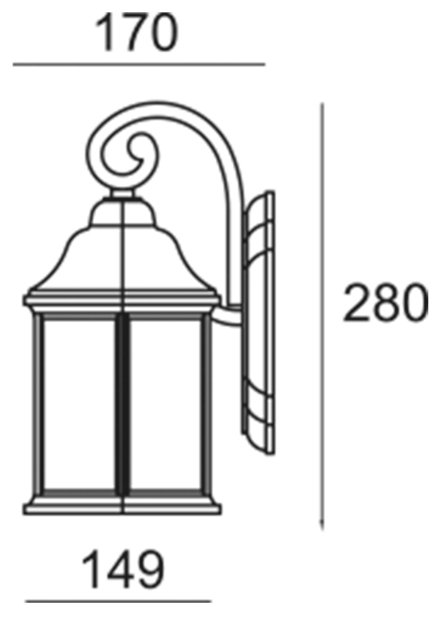 Deko Light Saiph 341244 Wandleuchte E27 Schwarz, Transluzent
