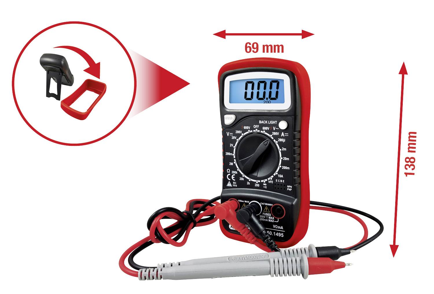 KS Tools 150.1495 Hand-Multimeter digital
