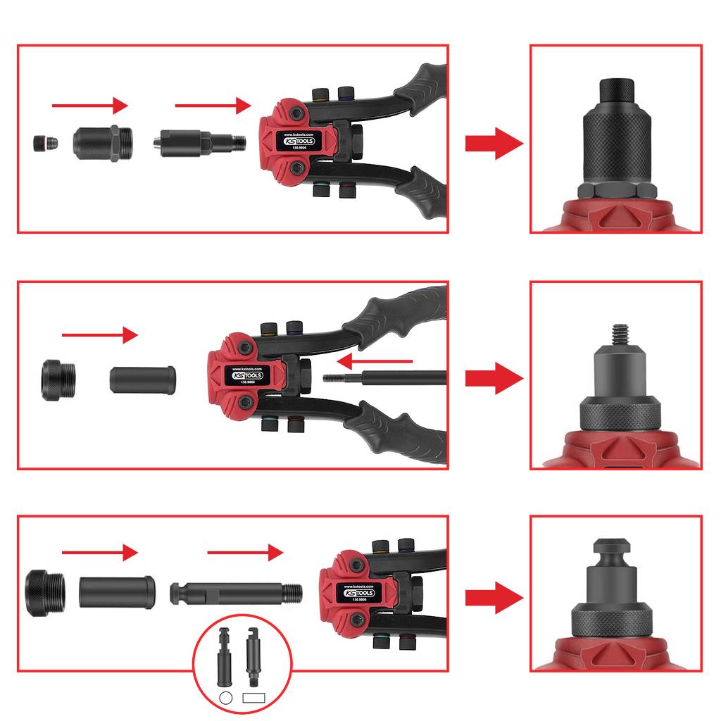 KS Tools 150.9805 Nietzange 1 Set