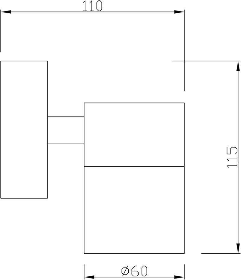 Deko Light Zilly Down 731005 Wandleuchte GU10 Edelstahl