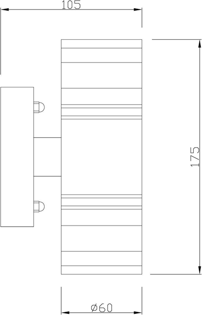 Deko Light Zilly II Up and Down 731010 Wandleuchte GU10 Edelstahl