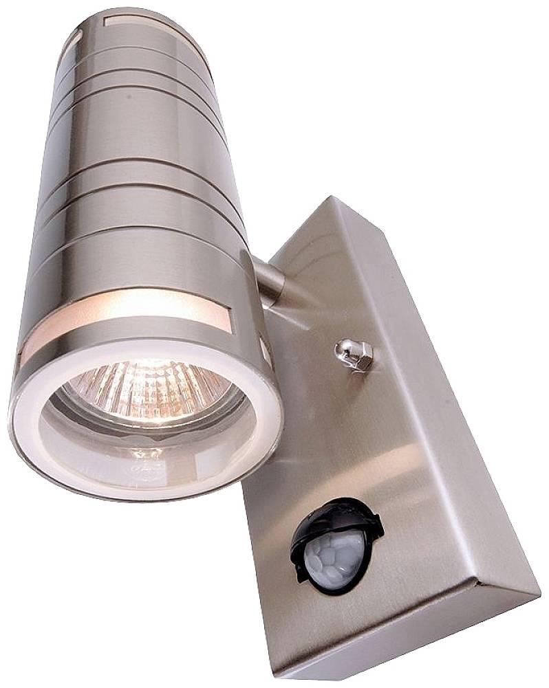 Deko Light Zilly II Up and Down Motion 731011 Wandleuchte mit Bewegungsmelder GU10 Edelstahl