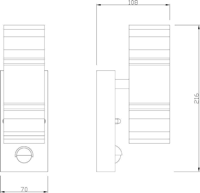 Deko Light Zilly II Up and Down Motion 731011 Wandleuchte mit Bewegungsmelder GU10 Edelstahl