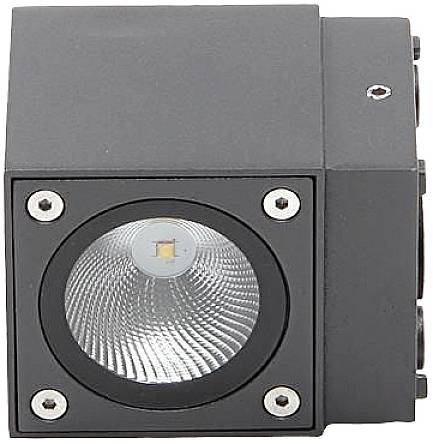 Deko Light Cubodo II Single DG Mini 731029 LED-Wandleuchte 5W LED Basalt-Grau