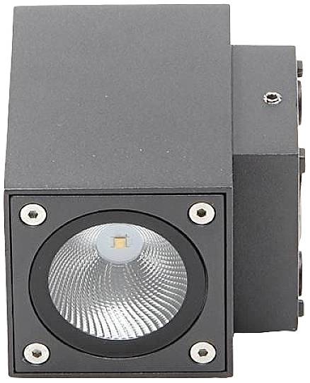 Deko Light Cubodo II Double DG Mini 731030 LED-Wandleuchte 10W LED Basalt-Grau