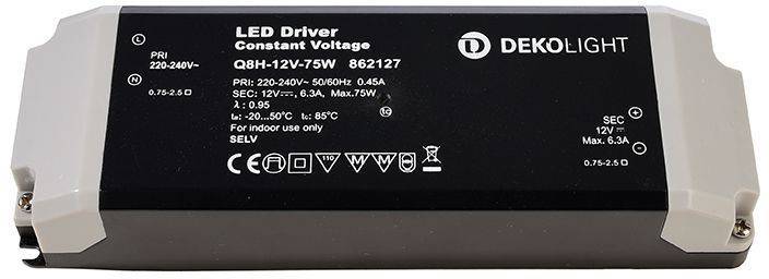 Deko Light BASIC, CV, Q8H-12-75W LED-Treiber Konstantspannung 75W 6.3A 12V 1St.
