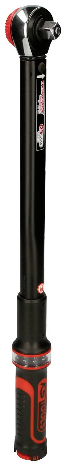 Schwarzes und rotes Schlagschrauberwerkzeug mit Drehgelenk, verwendet für schwer zugängliche Schrauben.