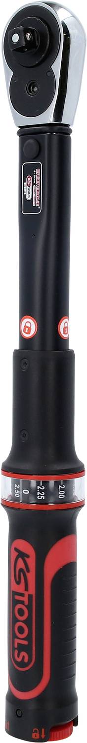 KS Tools ERGOTORQUE®precision 516.1522 Drehmomentschlüssel mit Knarre 3/8" (10 mm) 10 - 50 Nm