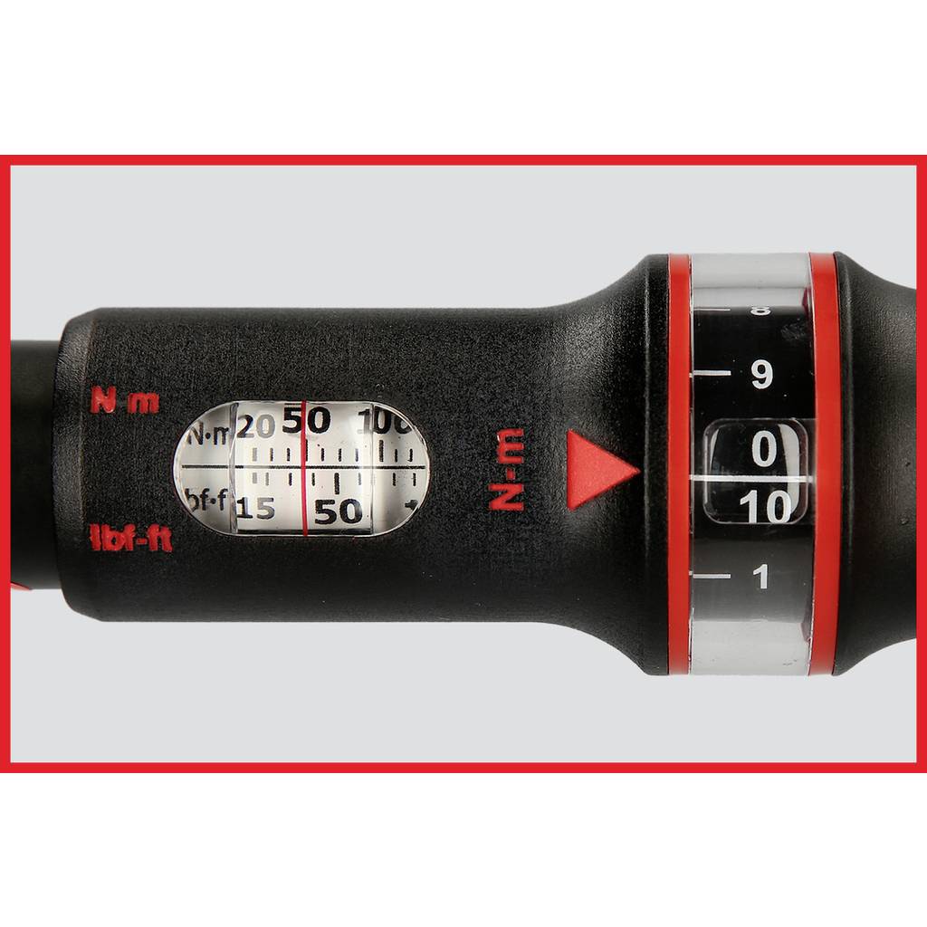 KS Tools ERGOTORQUE®precision 516.2400 Drehmomentschlüssel-Set mit Knarre 1/2" (12.5 mm) 20 - 200 Nm