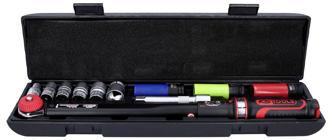 KS Tools ERGOTORQUE®precision 516.2400 Drehmomentschlüssel-Set mit Knarre 1/2" (12.5 mm) 20 - 200 Nm