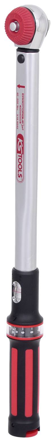 KS Tools ERGOTORQUE®precision 516.6042 Drehmomentschlüssel-Set mit Knarre 1/2" (12.5 mm) 40 - 200 N
