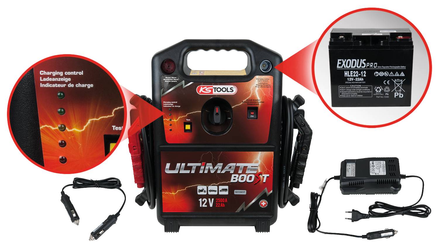 KS Tools Schnellstartsystem 550.1810 Starthilfestrom (12 V)=850A