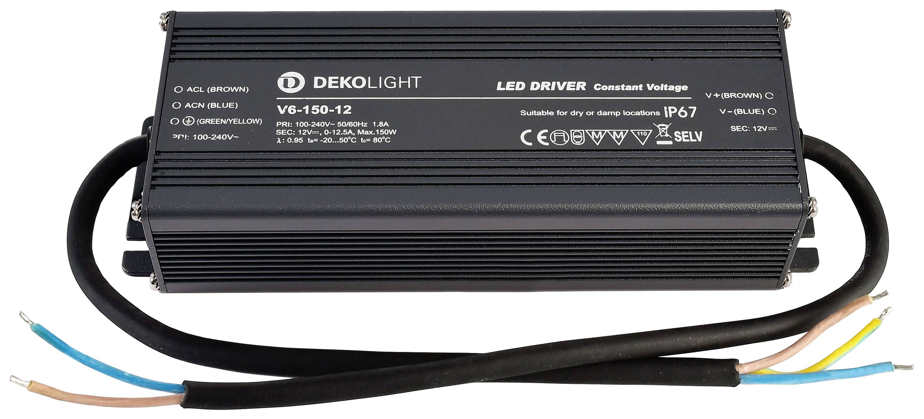 Deko Light IP, CV, V6-150-12 LED-Treiber Konstantspannung 150 W 0 mA - 12.5 A 12 V 1 St.