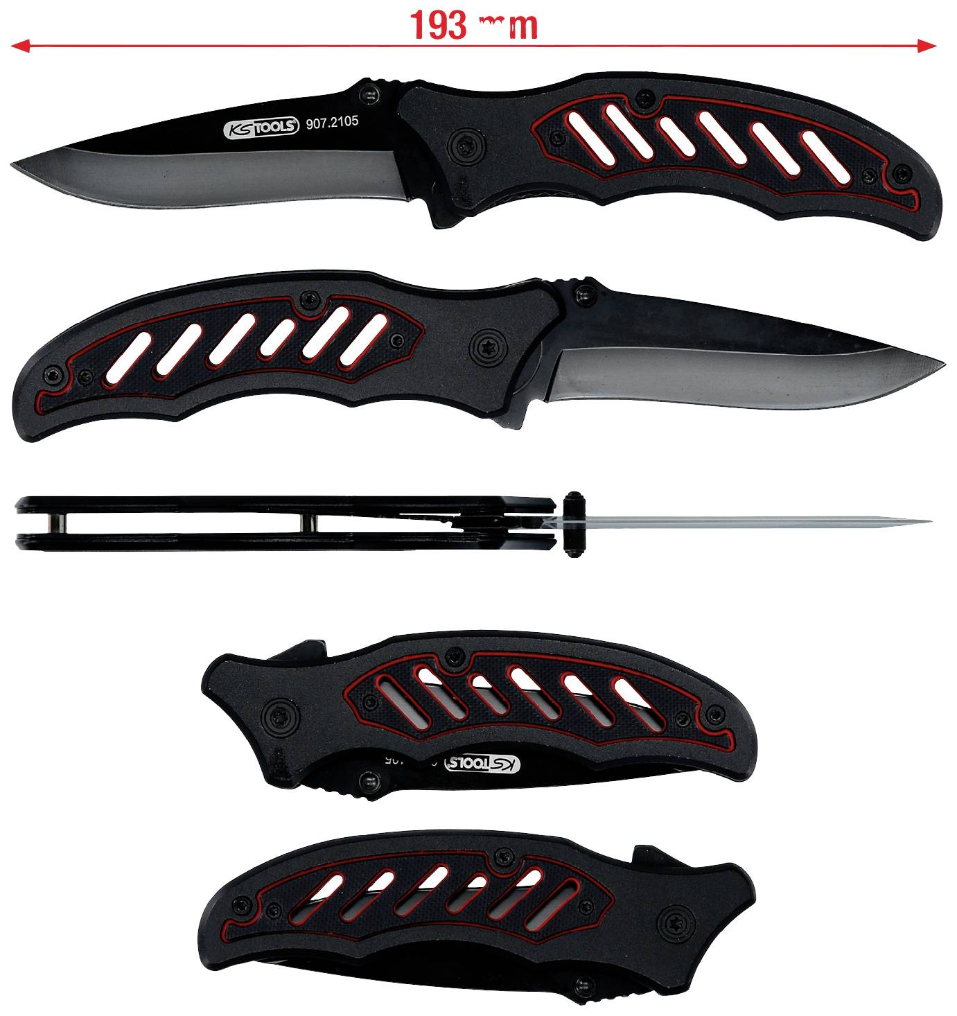 KS Tools 907.2105 907.2105 Klappmesser Schwarz