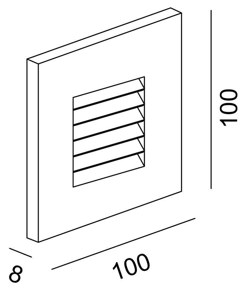 Deko Light Abdeckung schwarz Gitter für Light Base II COB Outdoor 930420 Abdeckung Schwarz