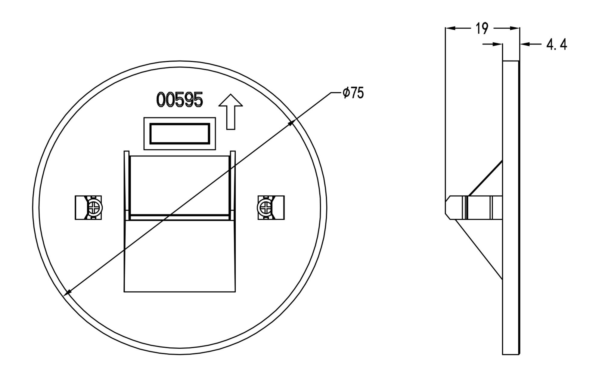 Deko Light Abdeckung rund weiß Stufe für Alwaid 930497 Abdeckung Weiß (RAL 9016)