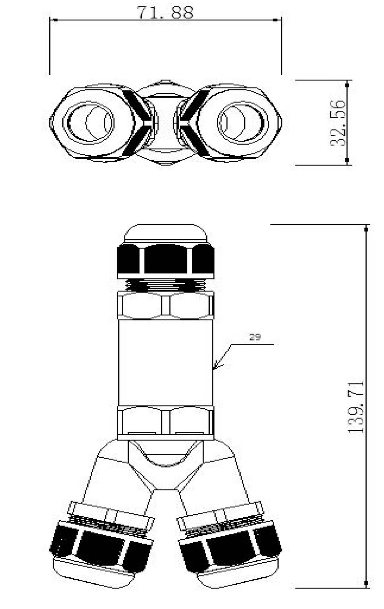 Deko Light 930573 Y-Verteiler 450V Schwarz