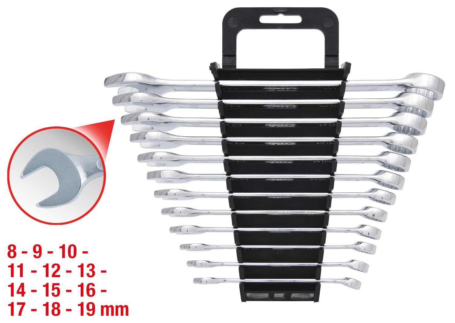 KS Tools 517.0052 Ring-Maulschlüssel-Satz 12teilig Schlüsselweite (Metrisch) 19mm