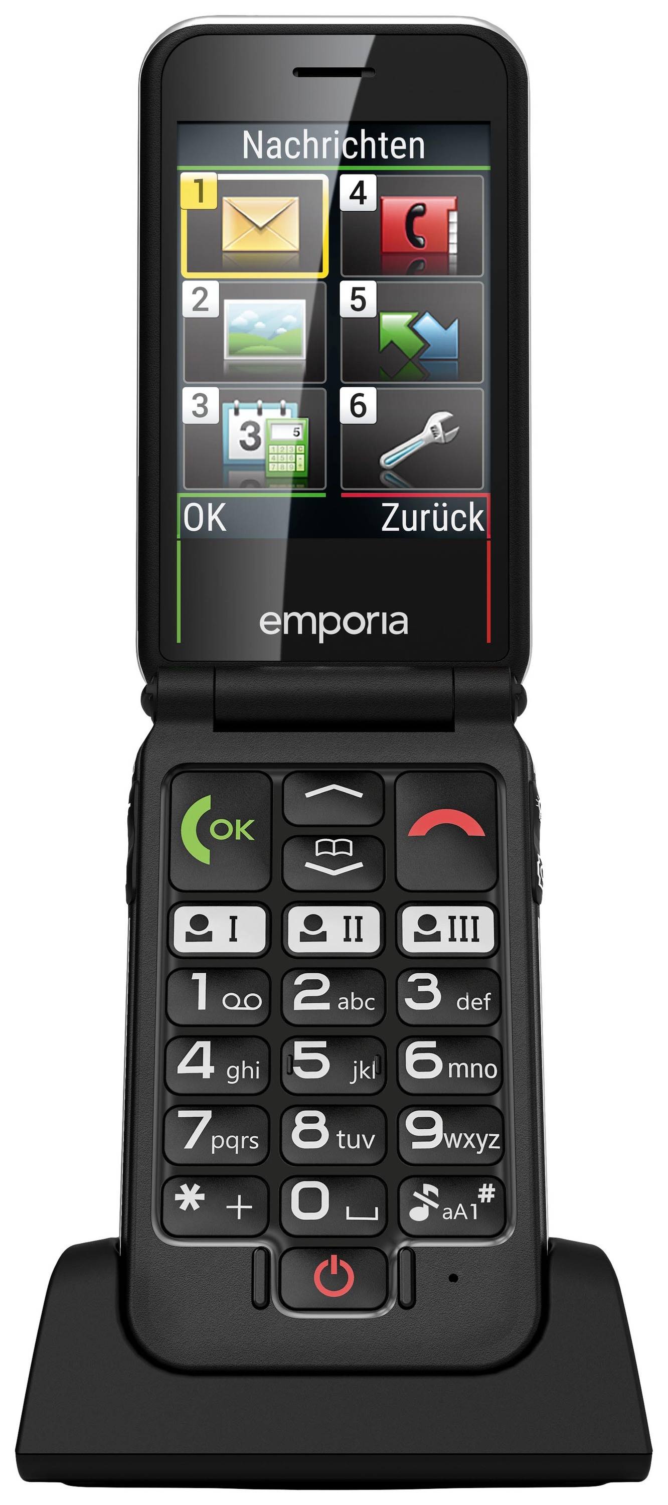 Emporia JOY Senioren-Klapp-Handy SOS Taste Schwarz