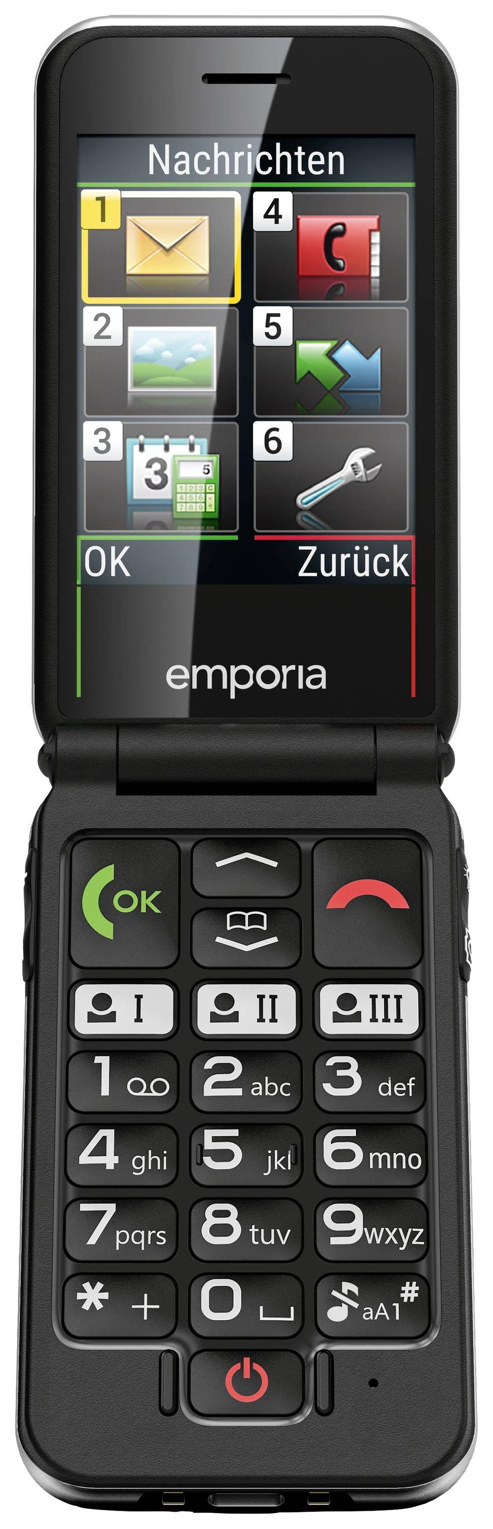 Emporia JOY Senioren-Klapp-Handy SOS Taste Schwarz