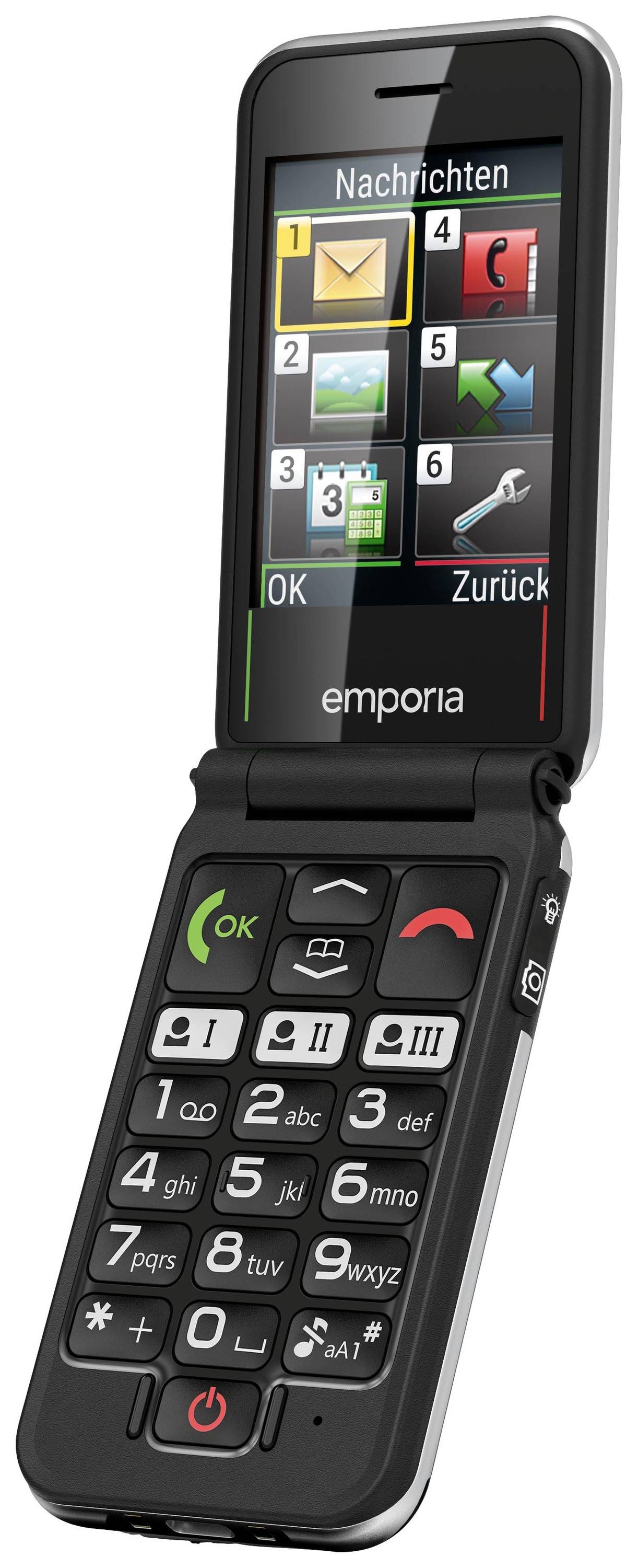 Emporia JOY Senioren-Klapp-Handy SOS Taste Schwarz
