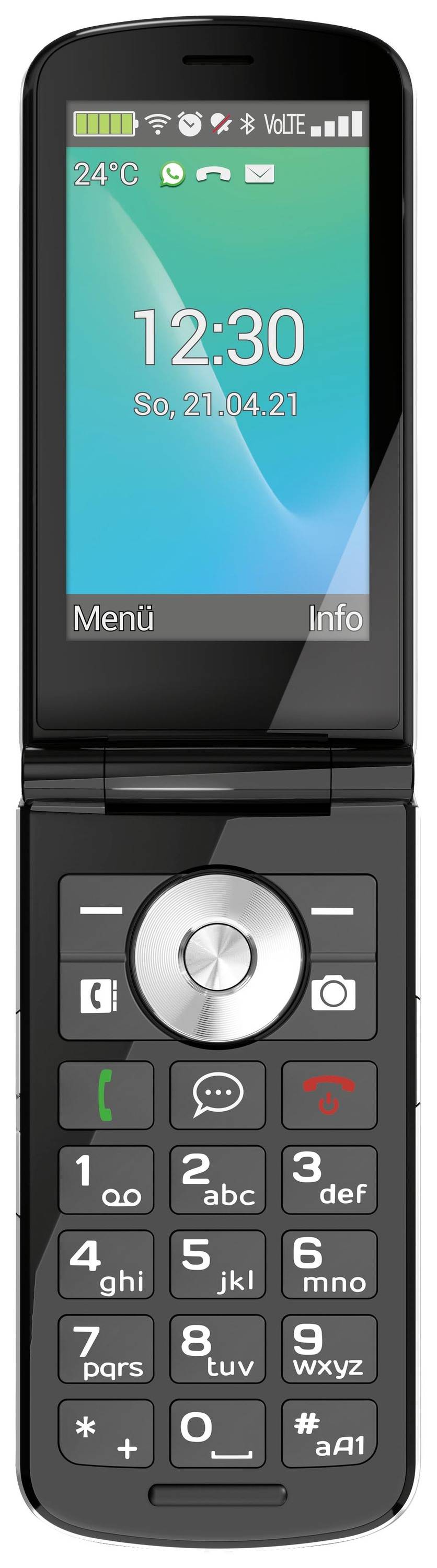 Emporia TOUCHsmart.2 Senioren-Klapp-Handy IP54, SOS Taste, Spritzwassergeschützt, Staubgeschützt Schwarz