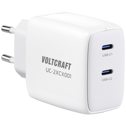 VOLTCRAFT UC-2XCX001 USB-Ladegerät 65 W Innenbereich Ausgangsstrom (max.) 3.25 A 2 x USB-C® GaN