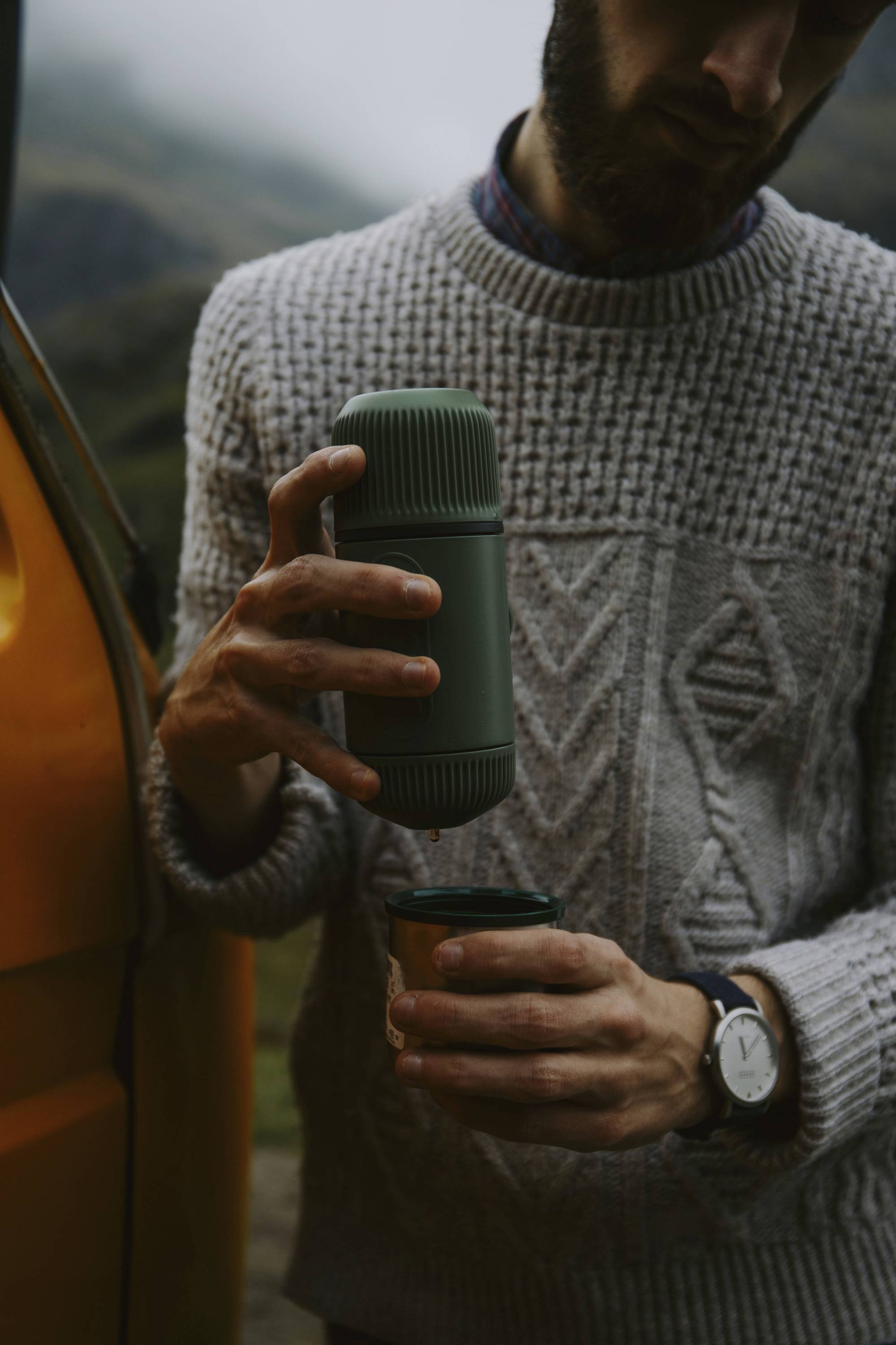 Wacaco WAC-Nano-Mg Espressomaschine Moosgrün