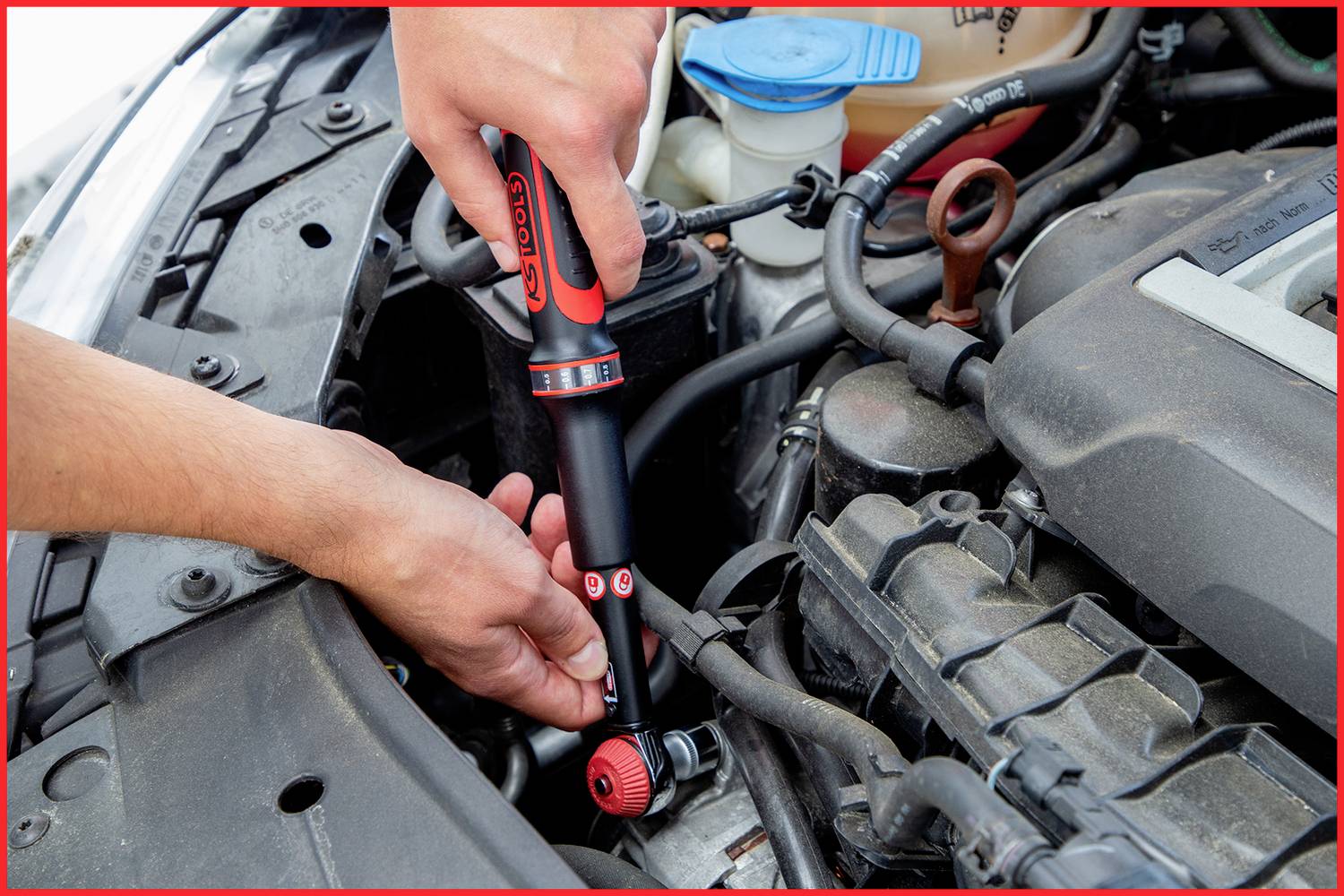 KS Tools ERGOTORQUE®precision 516.1412 Drehmomentschlüssel mit Knarre 1/4" (6.3 mm) 5 - 25 Nm