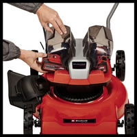 Einhell GE-CM 36/48 Li M-Solo Power X-Change Akku Akku-Rasenmäher Seitenauswurf, Mulchfunktion, ohne Akku, ohne Ladegerät, mit Einhell GE-CM 36/48 Li M-Solo Power X-Change Akku Akku-Rasenmäher Seitenauswurf, Mulchfunktion, ohne Akku, ohne Ladegerät, mit