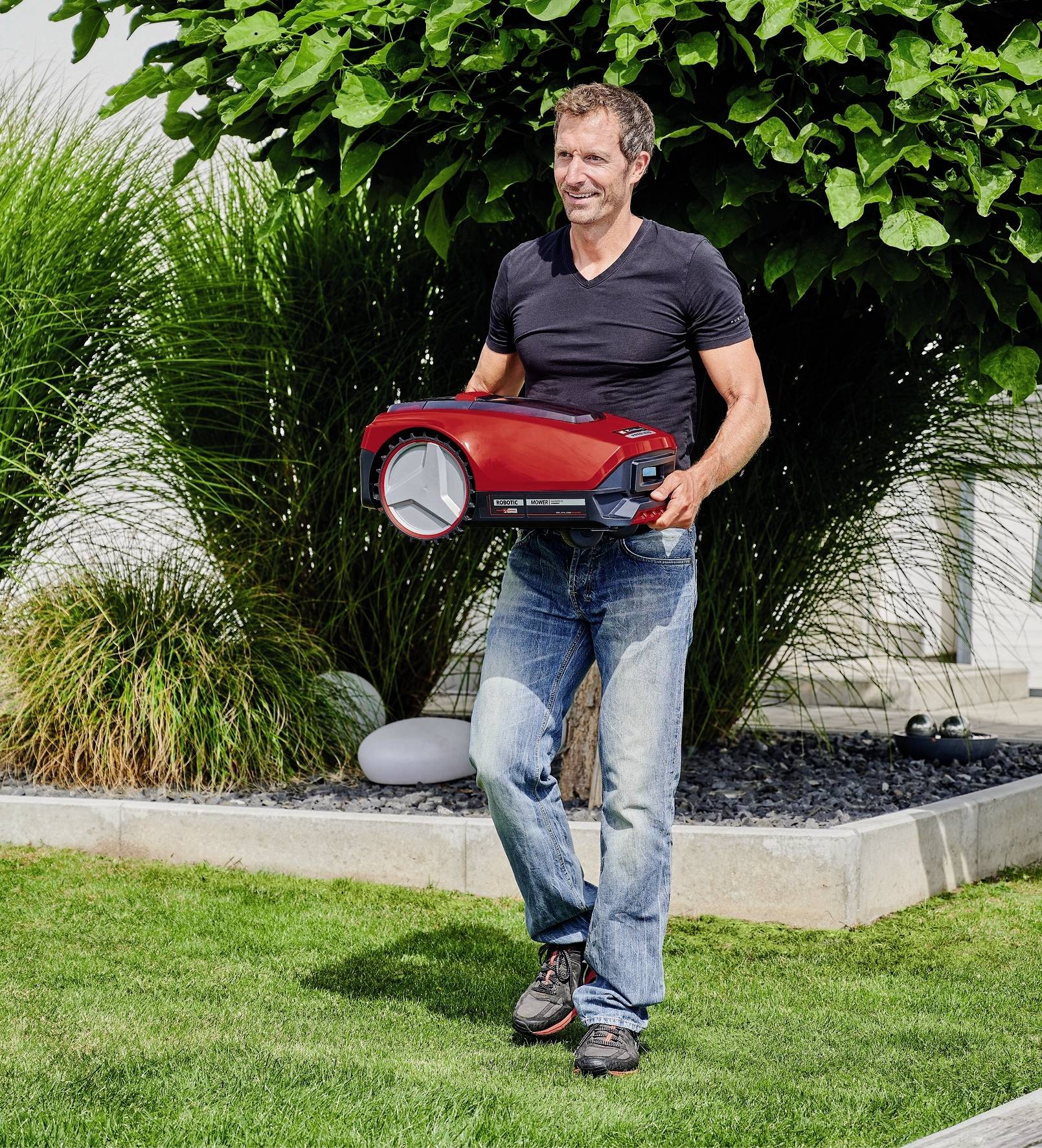 Einhell Power X-Change Mähroboter FREELEXO 750 LCD BT+ Mähroboter Geeignet für Fläche max. 750 m²