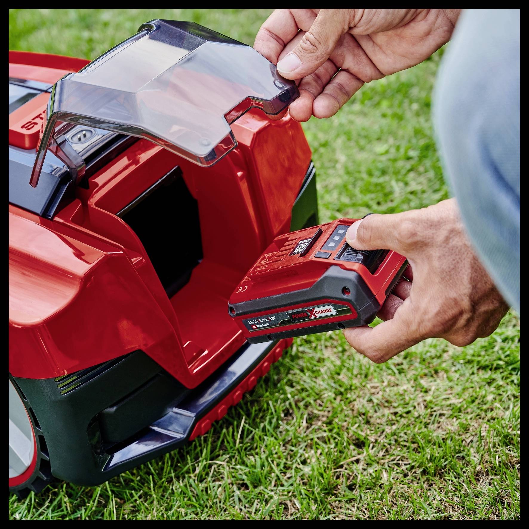 Einhell Power X-Change Mähroboter FREELEXO 750 LCD BT+ Mähroboter Geeignet für Fläche max. 750 m²