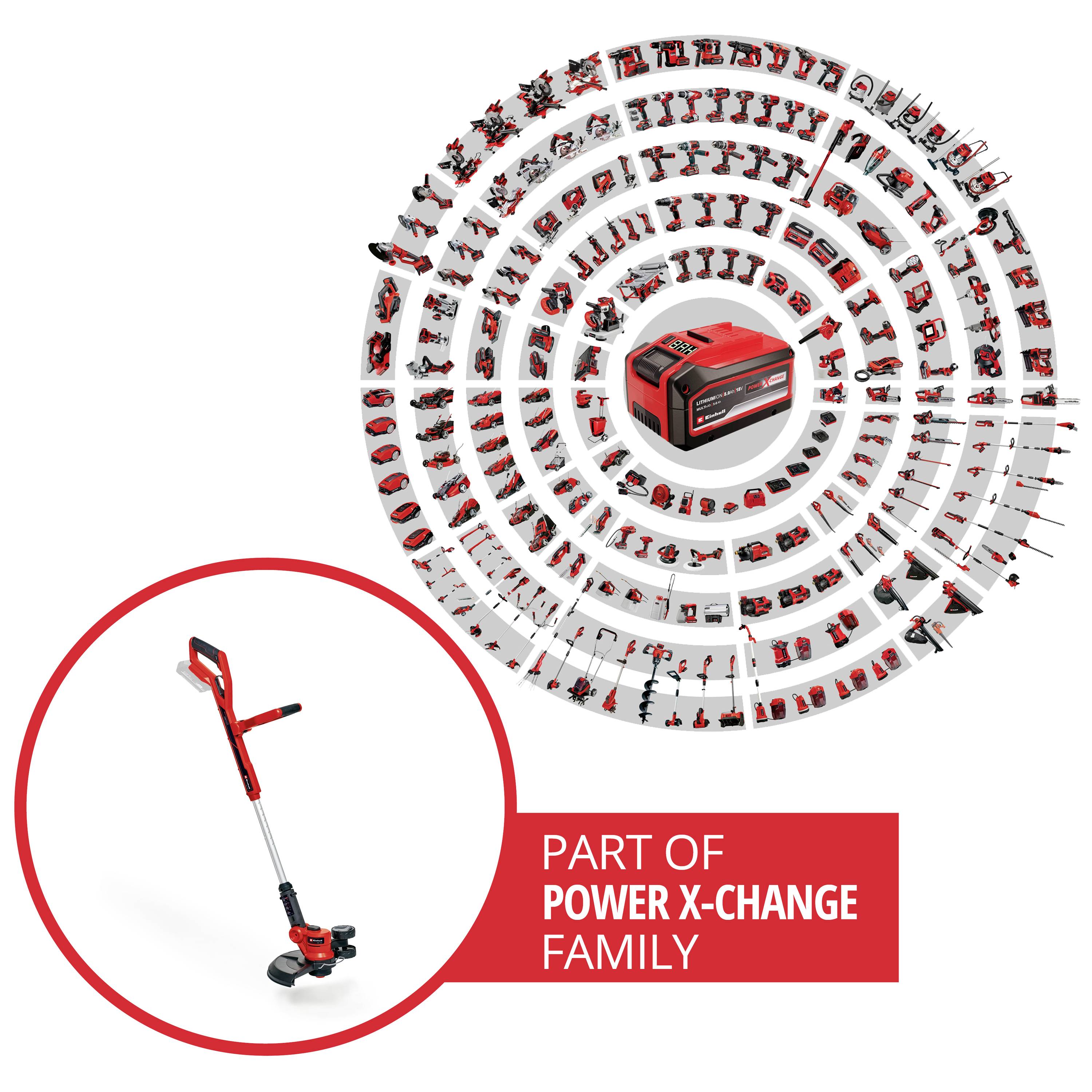 Einhell Power X-Change GE-CT 18/30 Li-Solo Akku Rasentrimmer Höhenverstellbarer Griff, mit Schutzbügel, ohne Akku, ohne Ladegerät
