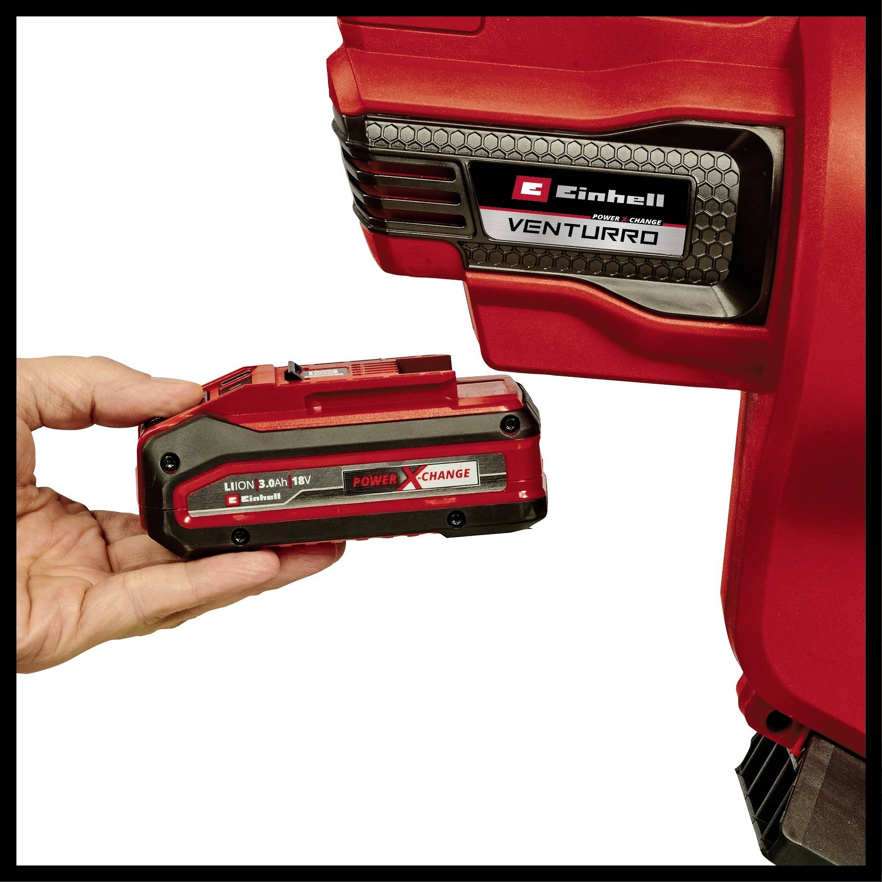 Einhell 3433625 Power X-Change VENTURRO 18/210 Akku Laubsauger Tragegurt, Softgriff, ohne Akku, ohne Ladegerät 18V